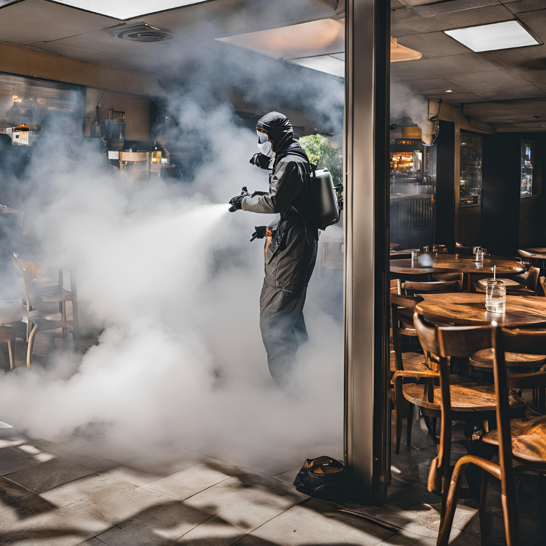 Fumigation in progress